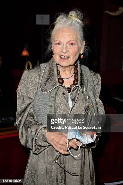 Vivienne Westwood attends the Vivienne Westwood Womenswear Fall/Winter 2022/2023 show as part of Paris Fashion Week on March 05, 2022 in Paris,...