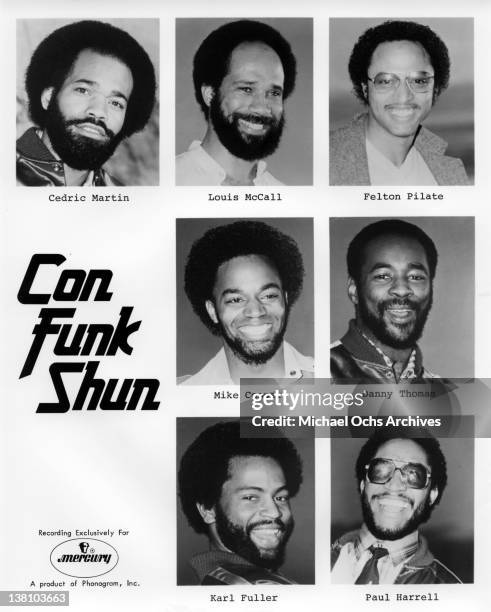 And funk band Con Funk Shun pose for a publicity portrait circa 1980.