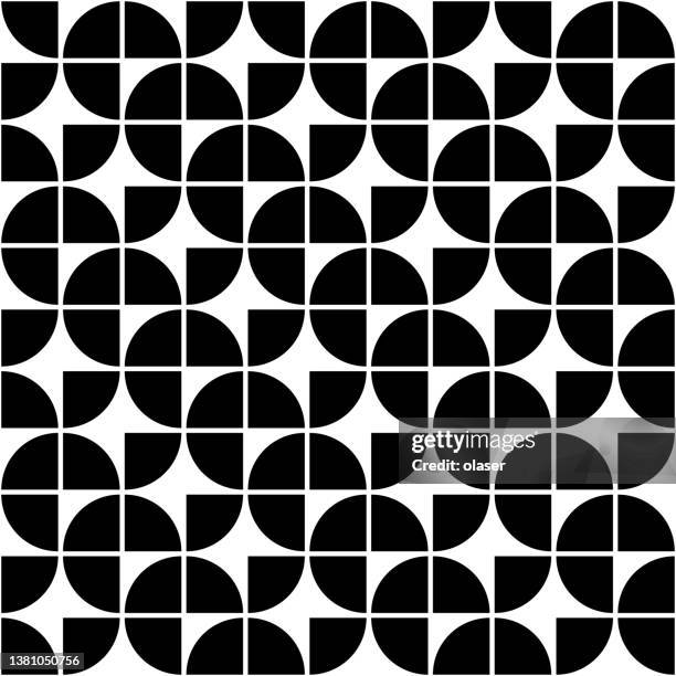 solid quarter circles pattern in grid - quarter stock illustrations