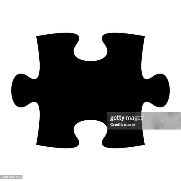 one perfect puzzle piece - jigsaw puzzle stock illustrations