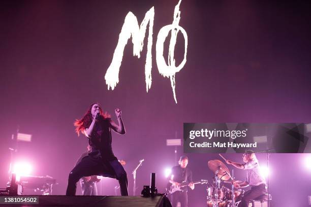 Singer MØ performs onstage at Climate Pledge Arena on March 05, 2022 in Seattle, Washington.