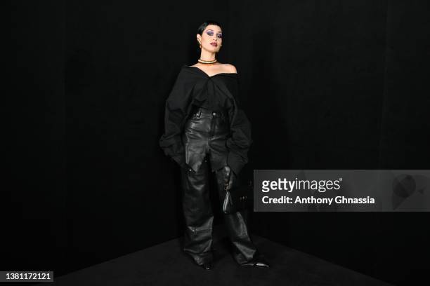Alexa Demie attends the Balenciaga FW 22 show at Le Bourget Halle d ‘Expositions on March 06, 2022 in Le Bourget, France.