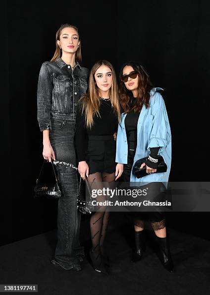 Selma Mathilde Mathilde Pinault, Valentina Paloma Pinault, and Salma Hayek attend ...