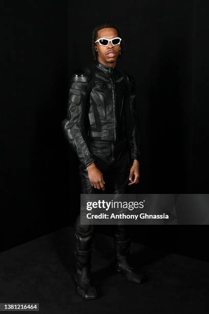 Lil Baby attends the Balenciaga FW 22 show at Le Bourget Halle d ‘Expositions on March 06, 2022 in Le Bourget, France.