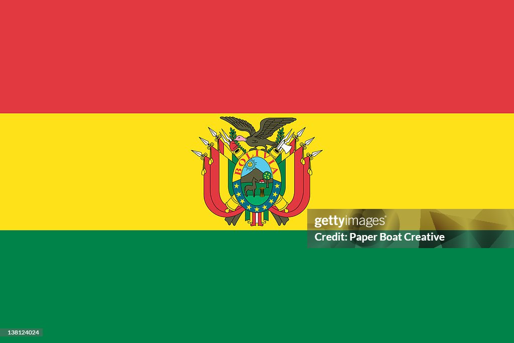 Illustration of the national flag of Bolivia