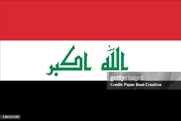 illustration of the national flag of iraq - iraq flag stock illustrations