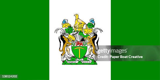 illustration of the national flag of rhodesia - national icon stock illustrations