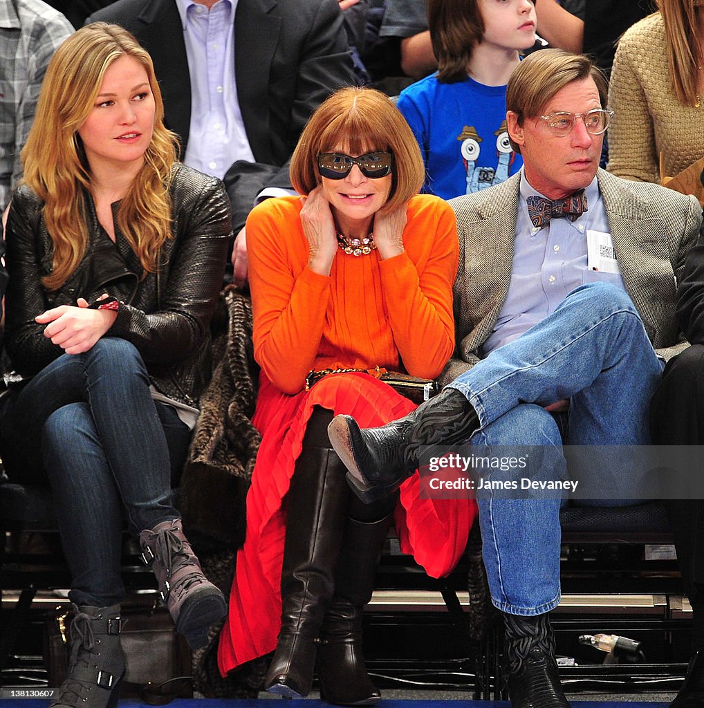 Celebrities Attend The Chicago Bulls VS New York Knicks