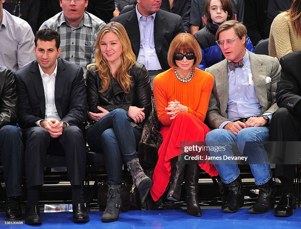 Celebrities Attend The Chicago Bulls VS New York Knicks