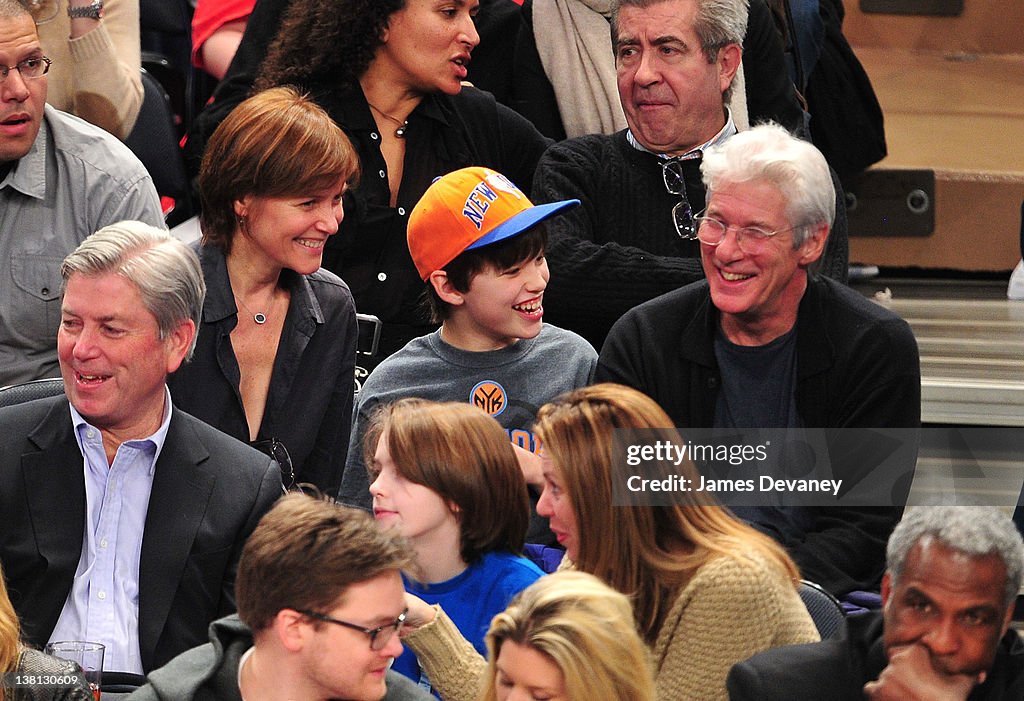 Celebrities Attend The Chicago Bulls VS New York Knicks