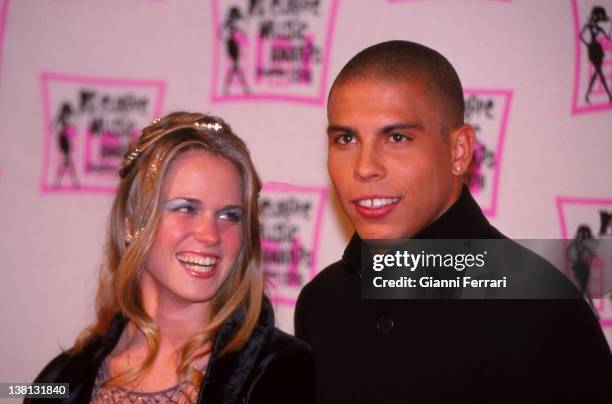 Brazilian soccer player Ronaldo with his girl friend Daniela Ciccarelli Barcelona, Spain.