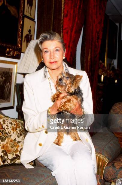 Margit, widow of Jaime de Mora y Aragon, brother of the Belgian Queen Fabiola, in his house of Marbella, 25th June 1997, Malaga, Spain.