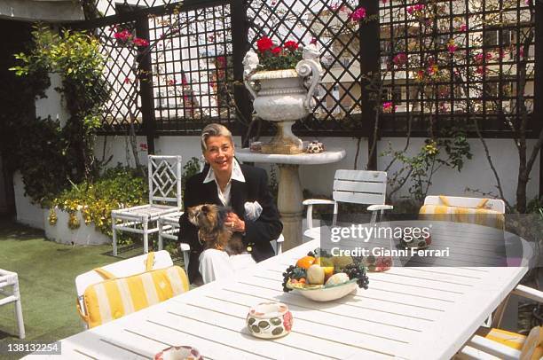 Margit, widow of Jaime de Mora y Aragon, brother of the Belgian Queen Fabiola, in his house of Marbella, 25th June 1997, Malaga, Spain.