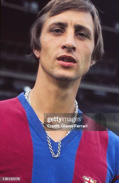 Johan Cruyff, the Dutch soccer player and trainer of the C.F.Barcelona in the 70s Barcelona, Spain.