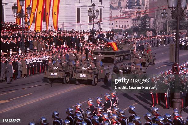 Francisco Franco's funeral, 23rd November, 1975. Madrid, Spain.