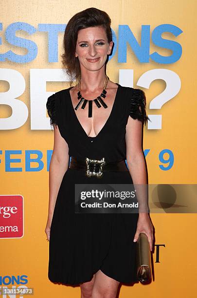 Felicity Ward arrives at the "Any Questions For Ben?" Sydney premiere at the St. George OpenAir Cinema on February 3, 2012 in Sydney, Australia.