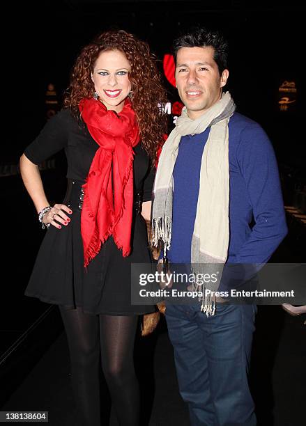 Pastora Soler and Francis Vinolo attend the presentation of flamenco collection by Vicky Martin Berrocal during the SIMOF 2012 on February 2, 2012 in...