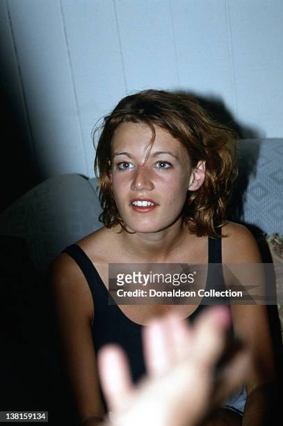 Actress Emily Lloyd relaxes in 1992 in Los Angeles, California.