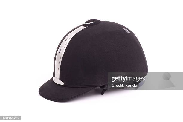 moderno chapéu para equitação - capacete de equitação - fotografias e filmes do acervo