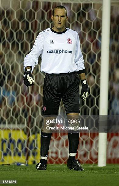 Mark Schwarzer of Middlesbrough during the FA Barclaycard Premiership match between Middlesbrough and Sunderland at the Riverside Stadium in...