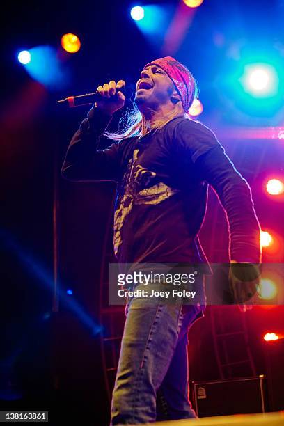 Bret Michaels performs onstage during day 1 of the Super Bowl Village on January 27, 2012 in Indianapolis, Indiana.