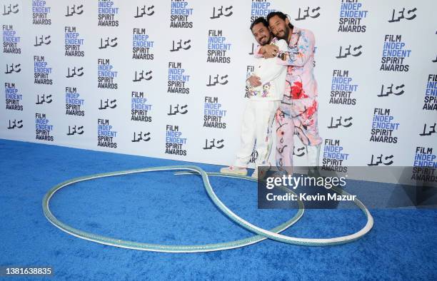 Paco Raterta and David Choe attend the 2022 Film Independent Spirit Awards on March 06, 2022 in Santa Monica, California.