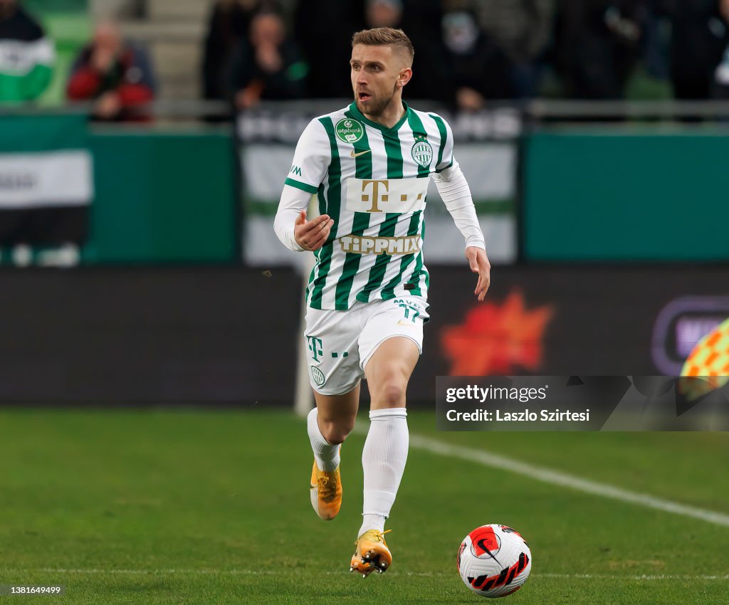 Eldar Civic of Ferencvarosi TC runs with the ball during the