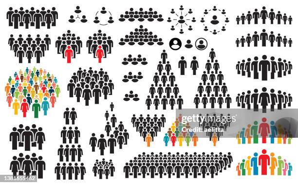 stockillustraties, clipart, cartoons en iconen met people icons - group 1