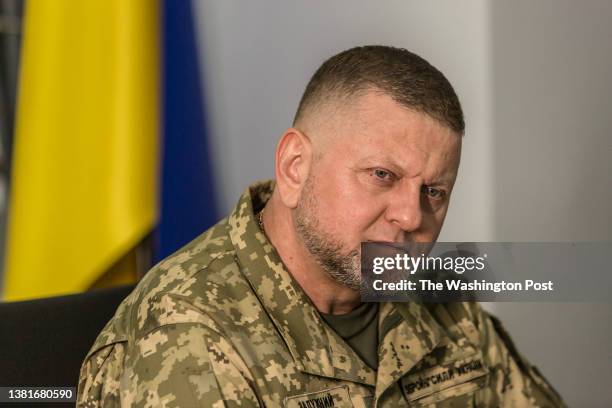 General Valerii Zaluzhnyi, the Commander-in-Chief of the Armed Forces of Ukraine as seen in his office in the building of the General Staff of the...