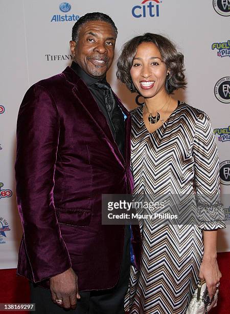 Actor Keith David and Dionne Lea Williams arrive at the 30th annual NFL Alumni Player of the Year Award at the Scottish Rite Theater on February 3,...