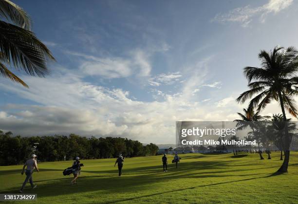 Ryan Brehm walks up the 18th hole during the final round of the Puerto Rico Open at Grand Reserve Golf Club on March 06, 2022 in Rio Grande.
