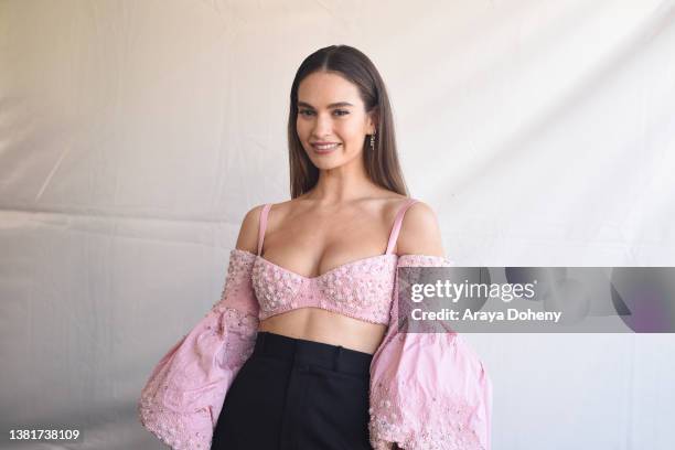 Lily James attends the 2022 Film Independent Spirit Awards on March 06, 2022 in Santa Monica, California.