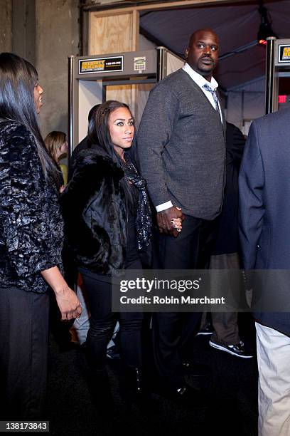 Shaquille O'Neal and Nicole Alexander attend ESPN The Magazine's "NEXT" Event on February 3, 2012 in Indianapolis, Indiana.