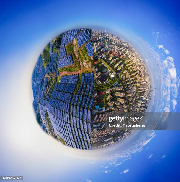 concept photo: new energy and modern city - climate policy stock pictures, royalty-free photos & images