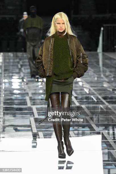 Model walks the runway during the Givenchy Womenswear Fall/Winter 2022-2023 show as part of Paris Fashion Week on March 06, 2022 in Paris, France.