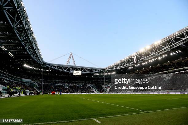 General view of Allianz Stadium during the Serie A match between Juventus and Spezia Calcio at Allianz Stadium on March 06, 2022 in Turin, Italy.