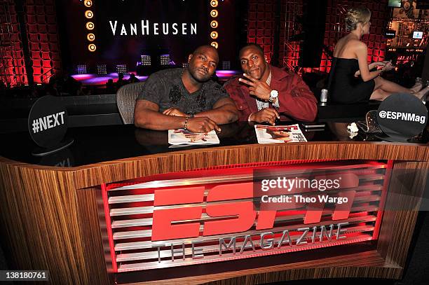 Marcellus Wiley and Takeo Spikes attend ESPN The Magazine's "NEXT" Event on February 3, 2012 in Indianapolis, Indiana.