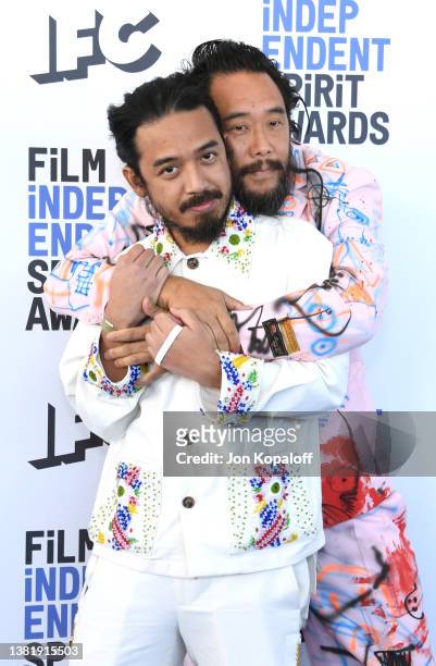 Paco Raterta and David Choe attend the 2022 Film Independent Spirit Awards on March 06, 2022 in Santa Monica, California.