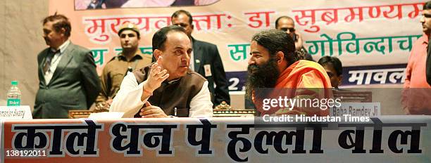 Dr Ramdev 66 Subramanium Swamy Stock Photos, High-Res Pictures, and Images ...