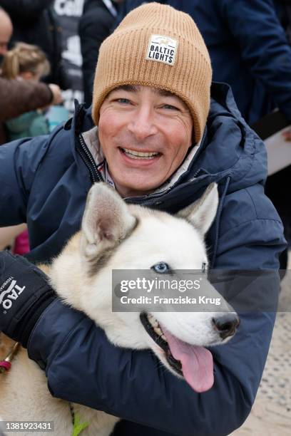 Jan Sosniok during the sled dog race closing ceremony as part of the "Baltic Lights" charity event on March 6, 2022 in Heringsdorf, Germany. The...