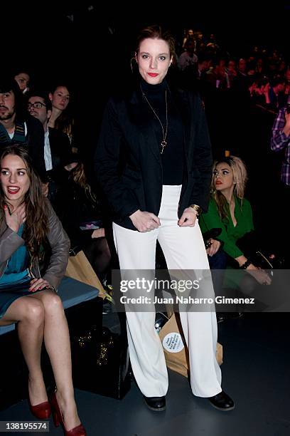 Carolina Bang attends the Carlos Diez and Maria Escote show during Mercedes-Benz Fashion Week Madrid A/W 2012 at Ifema on February 4, 2012 in Madrid,...