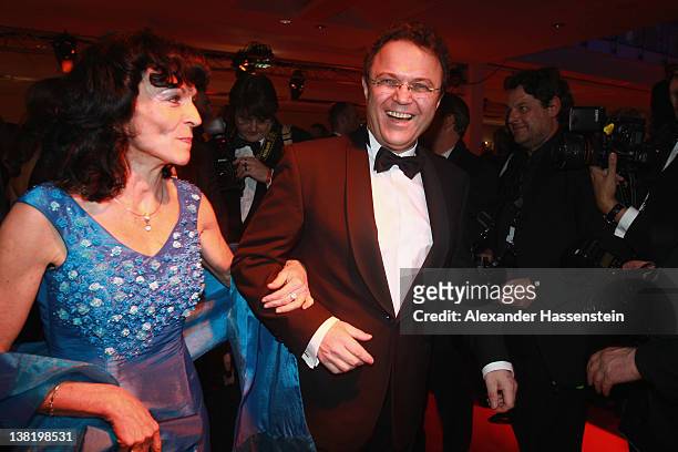 German Interior Minister Hans-Peter Friedrich arrives with his wife Annette Friedrich at the 2012 Sports Gala 'Ball des Sports' at the Rhein-Main...