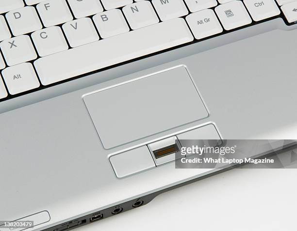 Touch pad on a Fujitsu Lifebook S710 laptop, Bath, February 3, 2011.
