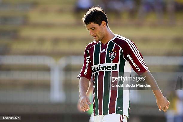 Thiago Neves of Fluminense reacts during a match between Fluminense v Duque de Caxias as part of the Guanabara Cup at Cidadania Stadium on February...