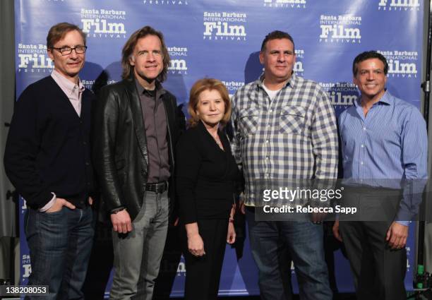 Producers Jim Burke of “The Descendants”, Bill Pohlad of “The Tree of Life”, Letty Aronson of “Midnight in Paris”, Graham King of “Hugo” and Mike De...