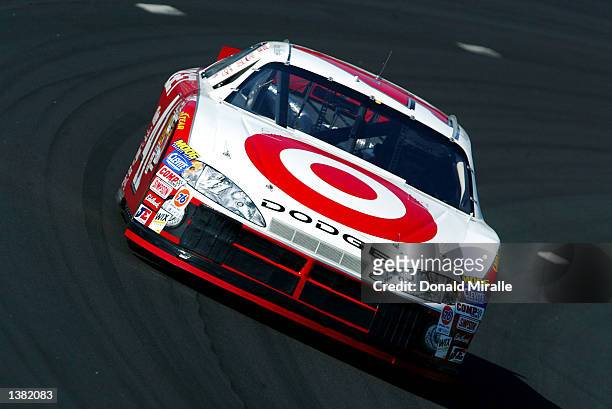 Jimmy Spencer drives his Chip Ganassi Racing Target Dodge Intrepid R/T during practice for the New Hampshire 300, part of the NASCAR Winston Cup...