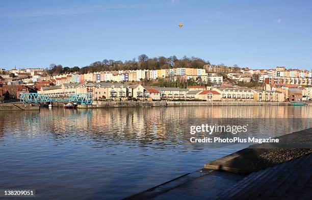 View across Bristol Harbour towards Clifton, taken on January 4, 2010.