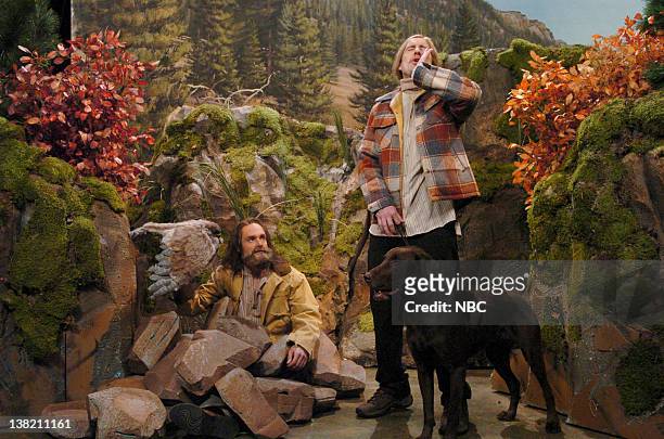Episode 6 -- Aired -- Pictured: Will Forte as The Falconer, Luke Wilson as Phil during "The Falconer" skit