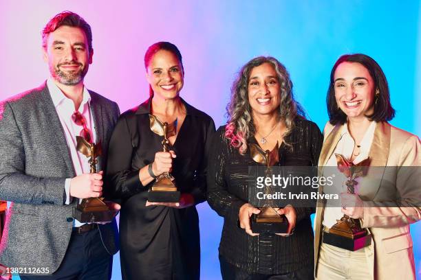 Patrick Conway, Soledad O'Brien, Geeta Gandbhir, and Jo Honig, winners of the Best New Non-Scripted or Documentary Series award for ‘Black and...