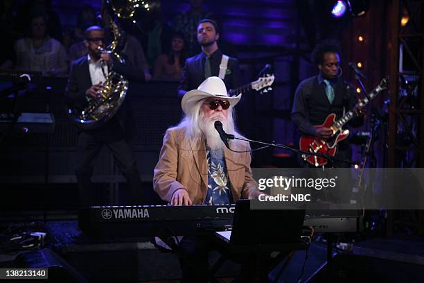 Episode 410 -- Pictured: Musical Guest Leon Russell performs on March 17, 2011